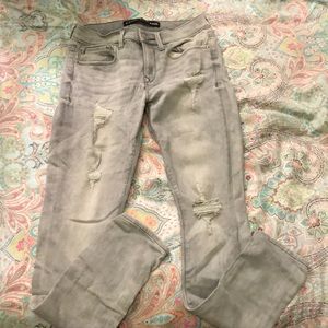 Grey Destroyed Express Jeans